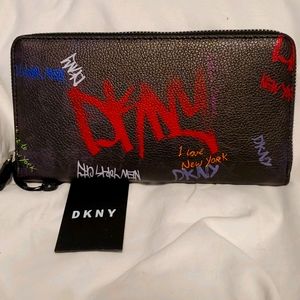 DKNY graffiti women's wallet